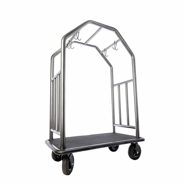 Hospitality 1 Source Coastal Bellmans Cart, Brushed CCPCGRDBL